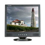 17" LCD Monitor (Black)  with VGA, Composite (RCA) video, S-Vdeo and speakers