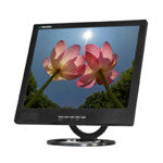 19" LCD Monitor (Black)  with VGA, BNC (1 in / 1 out) video and speakers