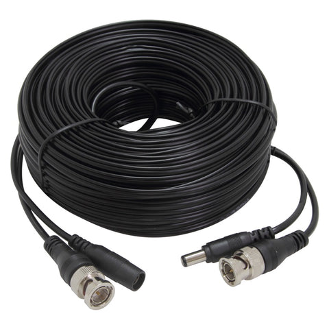 CBMX60B 60FT MINI COAXIAL VIDEO POWER PREMADE CABLE - BLACK