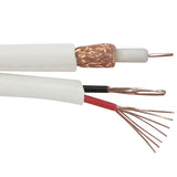 500FT RG59 SIAMESE CABLE - BLACK or WHITE