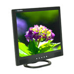 17" LCD Monitor (Black)  with VGA, BNC (1 in / 1 out) video and speakers