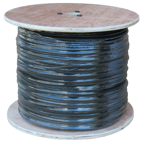 A spool of black cable