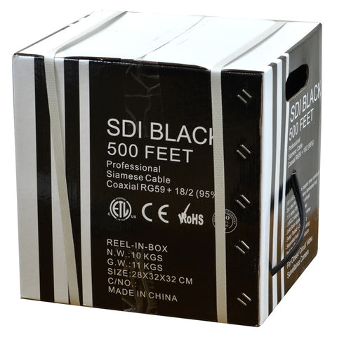 A spool of black cable